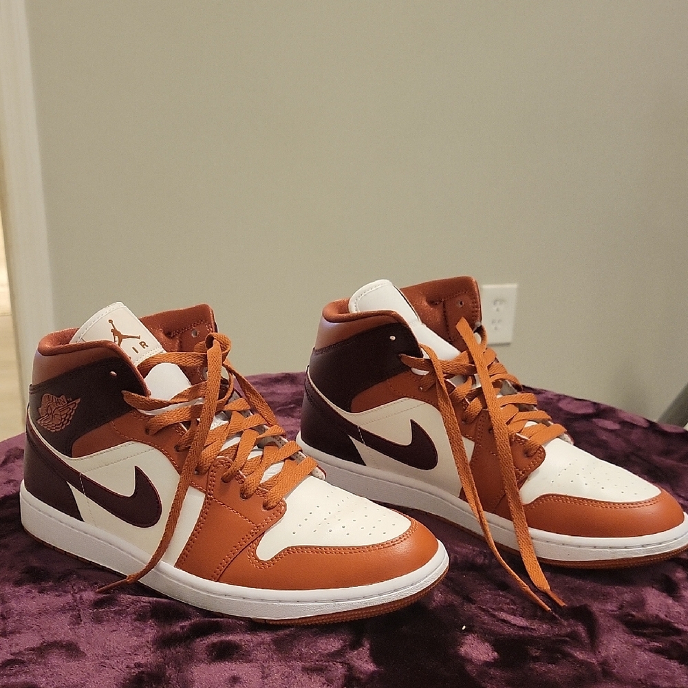 Maroon/Dusty and Sail High-Top Sneakers